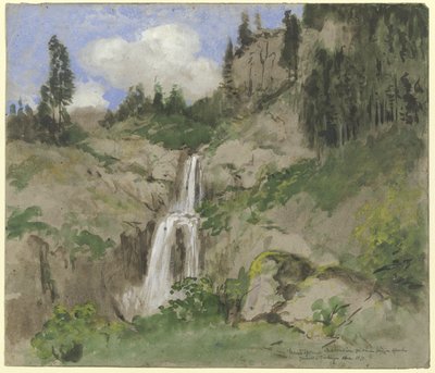 Paesaggio con cascata (decorazione per un teatro delle marionette) da Hans Thoma