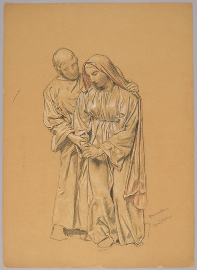 Maria mit dem heiligen Johannes dem Evangelisten da Hans Thoma