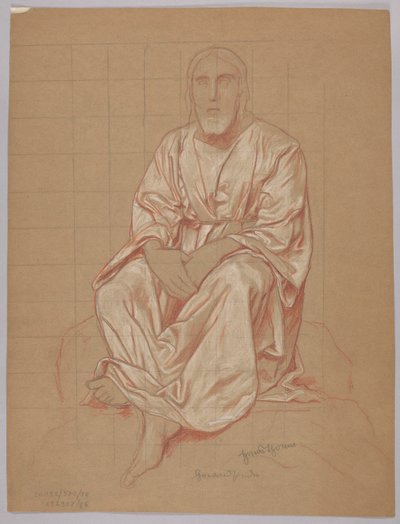 Cristo seduto, verso: ripetizione della stessa figura da Hans Thoma