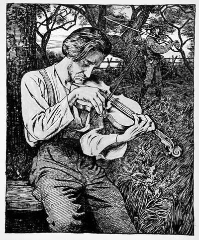 Il violinista da Hans Thoma