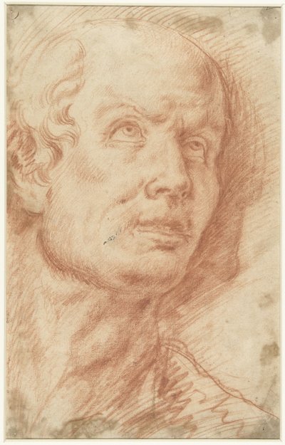 Testa di uomo con sguardo rivolto verso l