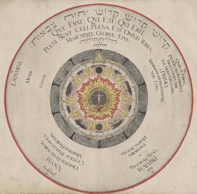 Illustrazione dal libro Amphitheatrum Sapientiae Aeternae di H. Khunrath da Hans Vredeman de Vries