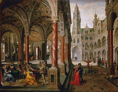 Palazzo con musicisti da Hans Vredeman de Vries