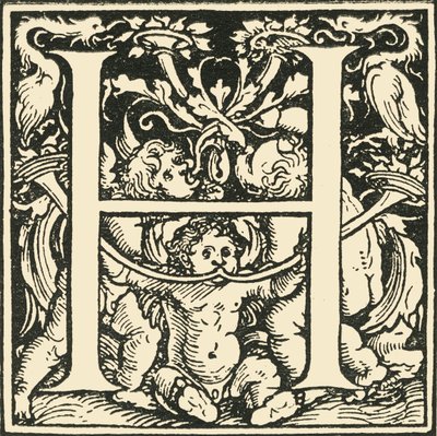 H - Un alfabeto di Hans Weiditz, c1520-1521, 1908 da Hans Weiditz