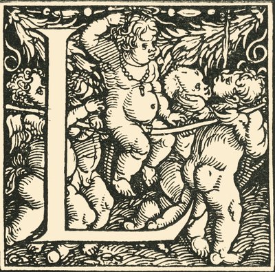 L - Un alfabeto di Hans Weiditz, c. 1520-1521, 1908 da Hans Weiditz