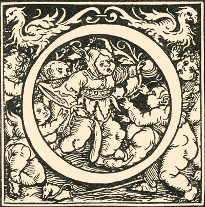 O - Un alfabeto di Hans Weiditz, c1520-1521, 1908 da Hans Weiditz