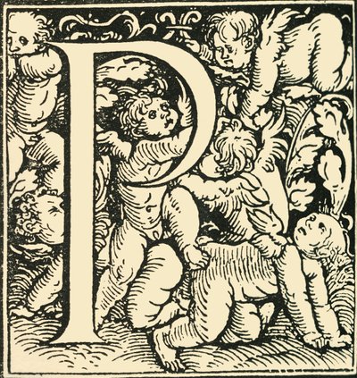 P - Un alfabeto di Hans Weiditz, c1520-1521, 1908 da Hans Weiditz