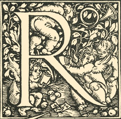 R - Un alfabeto di Hans Weiditz, c. 1520-1521 da Hans Weiditz