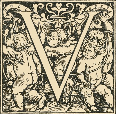 V - Un alfabeto di Hans Weiditz, c1520-1521, 1908 da Hans Weiditz