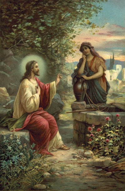 Cristo e la Samaritana da Hans Zatzka