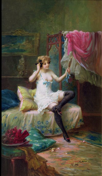 Padrona nel suo Boudoir da Hans Zatzka