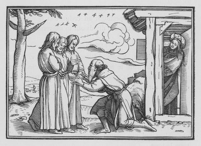 Abramo Accoglie Tre Angeli, Genesi XVIII, 2 da Hans after Holbein the Younger