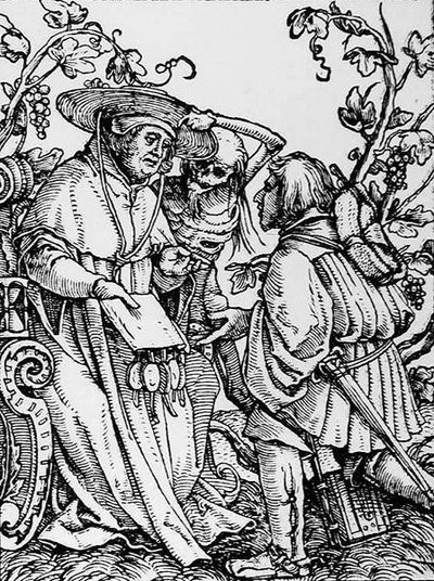 La Morte e il Cardinale, da La Danza della Morte, inciso da Hans Lutzelburger, c.1538 da Hans after Holbein the Younger