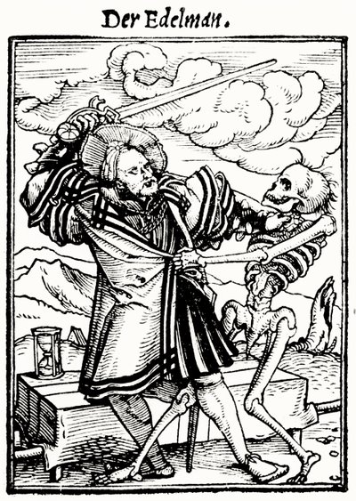 La Morte e il Nobile, da La Danza della Morte, inciso da Hans Lutzelburger, c.1538 da Hans after Holbein the Younger