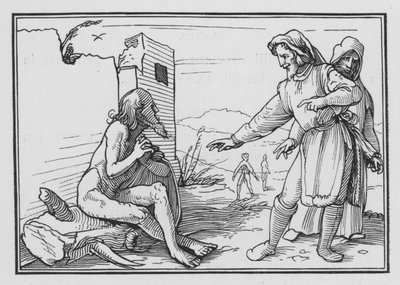 Elifaz Rimprovera Giobbe per Giustificarsi, Giobbe XV, 1, 2 da Hans after Holbein the Younger