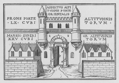 La visione del modello di una città di Ezechiele, Ezechiele XL, 2 da Hans after Holbein the Younger