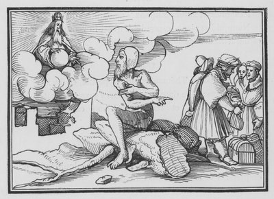 Dio risponde a Giobbe dal turbine, Giobbe XXXVIII, 1, 2 da Hans after Holbein the Younger