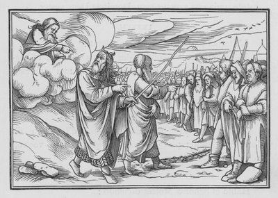 Dio Comanda a Mosè di Contare il Popolo, Numeri I, 19 da Hans after Holbein the Younger