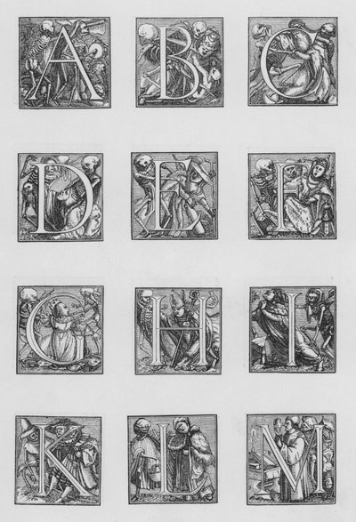 Alfabeto di Holbein da Hans after Holbein the Younger
