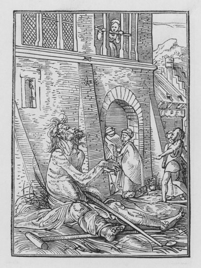 La danza della morte di Holbein: Il mendicante da Hans after Holbein the Younger