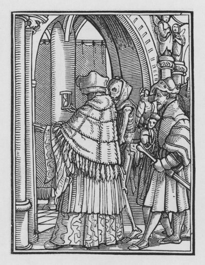 La danza della morte di Holbein: Il canonico da Hans after Holbein the Younger