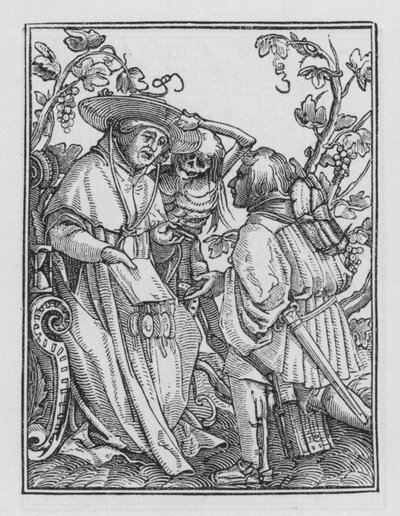 La danza della morte di Holbein: Il cardinale da Hans after Holbein the Younger