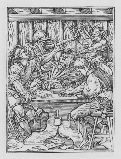 La danza della morte di Holbein: I giocatori da Hans after Holbein the Younger