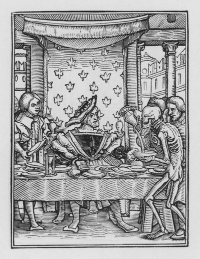 La danza della morte di Holbein: Il re da Hans after Holbein the Younger