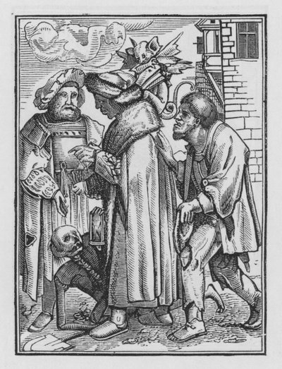 La danza della morte di Holbein: Il magistrato da Hans after Holbein the Younger