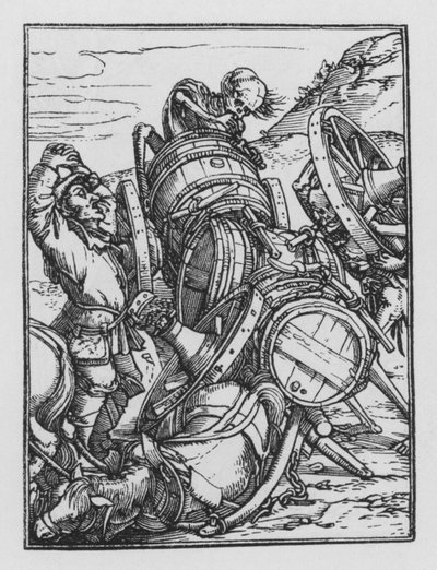 La danza della morte di Holbein: Il carrettiere da Hans after Holbein the Younger