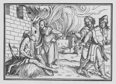 Giobbe Rimprovera Sua Moglie, Giobbe II, 9 da Hans after Holbein the Younger