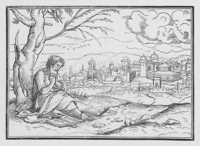 Giona si lamenta della misericordia di Dio, Giona IV, 5 da Hans after Holbein the Younger