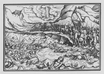 Il Faraone Insegue gli Israeliti, Esodo XIV, 28 da Hans after Holbein the Younger