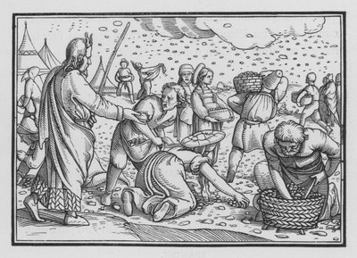 Gli Israeliti Mormorano per la Mancanza di Pane, Esodo XVI, 4 da Hans after Holbein the Younger