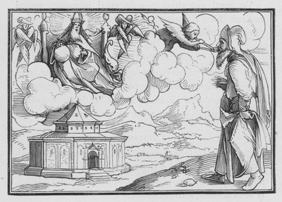 La visione di Isaia, Isaia VI, 6 da Hans after Holbein the Younger