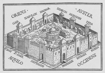 La visione delle acque sante, Ezechiele XLVII, 1 da Hans after Holbein the Younger