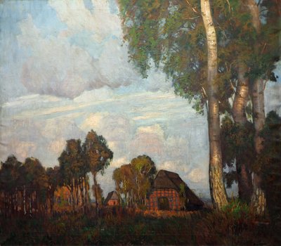 Luce serale con piccoli cottage da Hans am Ende