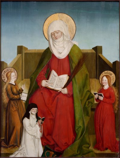 Santa Monica con le sante Perpetua e Basilica e la prevosta Magdalena Weinschenk da Hans und Jakob Strüb