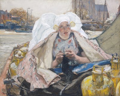 La lattaia di Dordrecht, c.1900 da Hans von Bartels