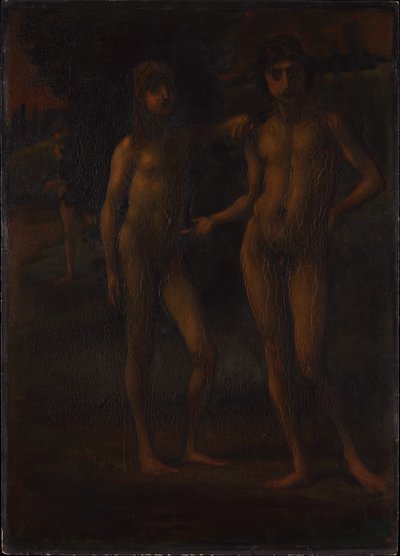 Giovani in un paesaggio («Due giovani») da Hans von Marées
