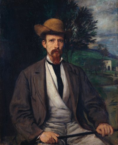 Autoritratto con cappello giallo da Hans von Marées