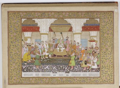 Album di genealogia dinastica Mughal, 1855 da Haqim Ahasan Ullah Khan