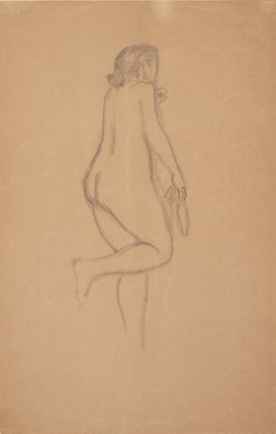 Modello femminile in piedi visto di tre quarti da dietro da Harald Giersing