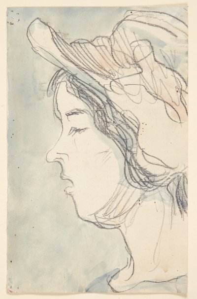 Giovane ragazza con cappello, profilo a sinistra da Harald Giersing