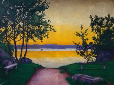 Atmosfera serale, Viksfjorden da Harald Oscar Sohlberg