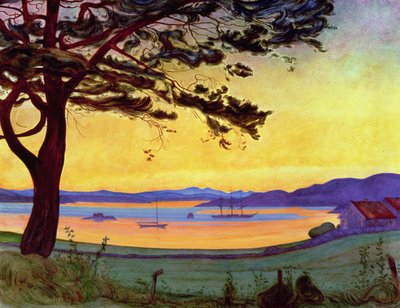 Veduta di Helgeroa da Harald Oscar Sohlberg