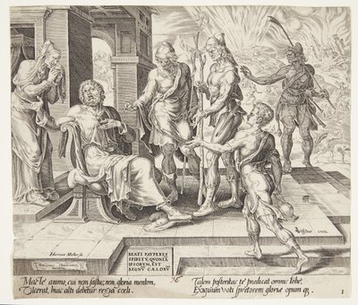Beati i poveri in spirito. Giobbe riceve la cattiva notizia della sua sventura da Harmen Jansz. Muller