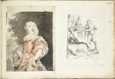 Ritratto di una donna e Venere, Amore e Marte da Harmen ter Borch (possibly)