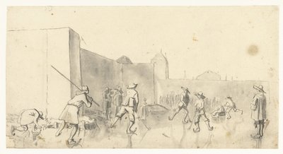 Pattinatori presso la Zijlpoort, Haarlem da Harmen ter Borch