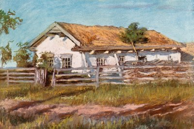 Una casa Doukhobor, vicino a Veregin da Harold Copping